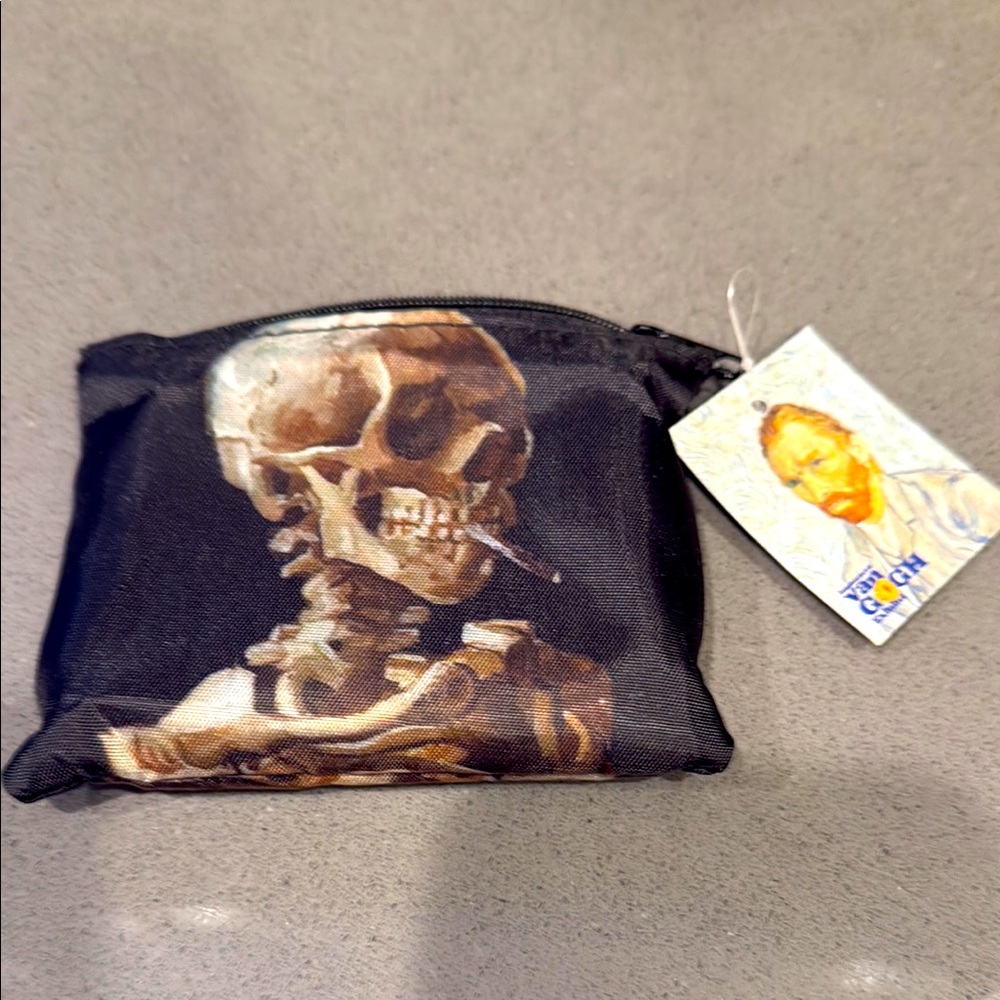 Van Gogh Skeleton Print coin Pouch